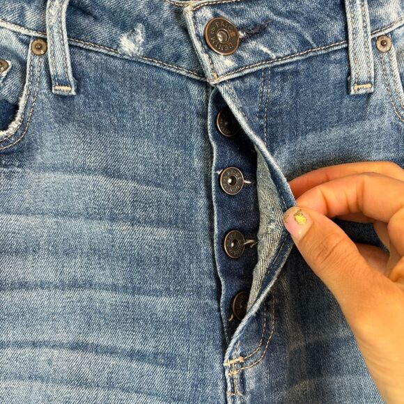 PAIGE Blue Straight Leg Jeans - Picture 7 of 10